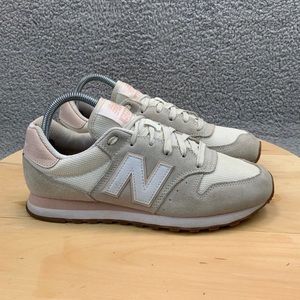 New Balance 500 Womens Size 8.5 Shoes Grey Pink Suede Casual Classic Sneakers